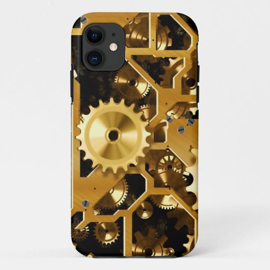ギアの金ゴールドの時計のグランジなSteampunkのオフィスの運命 Case-Mate iPhoneケース (裏面)