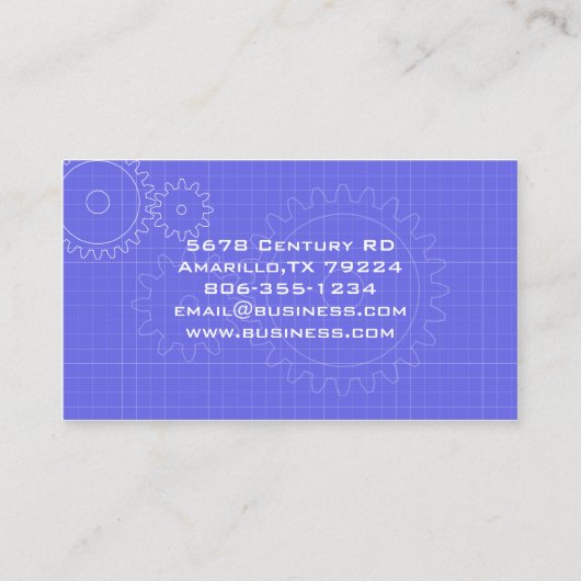ギアの青写真の名刺 名刺 (裏面)