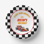 ギアを上げろ！レースカー誕生日 ペーパーボウル (正面)