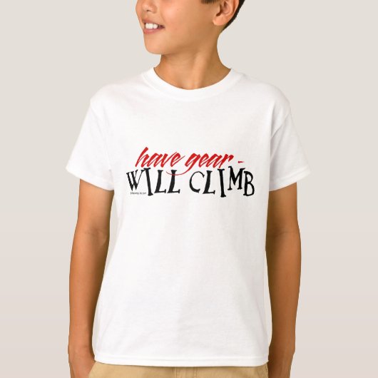 ギアを持つ – 登る Tシャツ (正面)