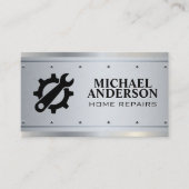 ギアアイコン |大工 |金属リベット 名刺 (正面)