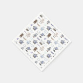 ギアアップ用おもしろいロボットキッズハッピーバースデー スタンダードカクテルナプキン (角)