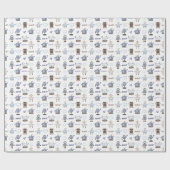 ギアアップ用おもしろいロボットキッズハッピーバースデー ラッピングペーパー (フラット)