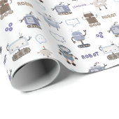 ギアアップ用おもしろいロボットキッズハッピーバースデー ラッピングペーパー (ロールコーナー)