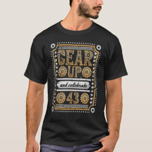 ギアアップ祝43誕生日スチームパンク Tシャツ