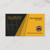 ギアシスタイリッシュフトイエロートラベジウムファンレイヤータクシー 名刺 (正面)