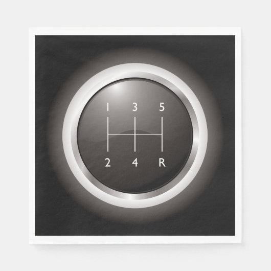 ギアシフト手動車両 スタンダードランチョンナプキン (正面)