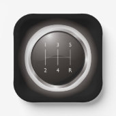 ギアシフト手動車両 ペーパープレート (正面)