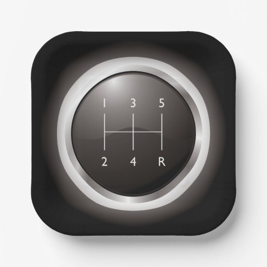 ギアシフト手動車両 ペーパープレート (正面)