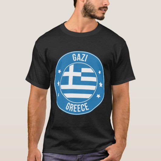 ギアジ ギリシャの街 Tシャツ (正面)