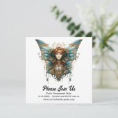 ギアスプリング シルフィー バタフライ スチームパンク ウェディング 案内状 (スタンド正面)