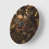 ギアチェンジャ – スチームパンクギア&コグ ラウンド壁時計 (傾斜)