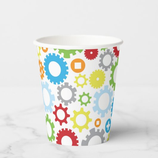 ギアデザイン |ナットとボルト紙カップ 紙コップ (正面)