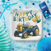 ギアトラクター3rd誕生日バッシュに入る ペーパープレート (パーティー)