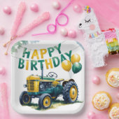 ギアトラクター3rd誕生日バッシュに入る ペーパープレート (パーティー)