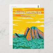 ギアナアマゾニアン国立公園ヴィンテージ ポストカード (正面/裏面)