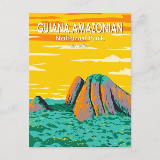 ギアナアマゾニアン国立公園ヴィンテージ ポストカード (正面)