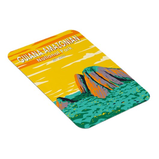 ギアナアマゾニア国立公園ヴィンテージはがき マグネット (右側)
