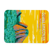 ギアナアマゾニア国立公園ヴィンテージはがき マグネット (横)