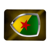ギアナフランスのメタリックのエンブレム マグネット (横)