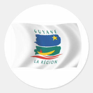 ギアナフランスの国旗のステッカー ラウンドシール