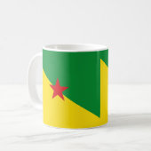 ギアナフランスの州旗セラミックマグカップ コーヒーマグカップ (正面左)