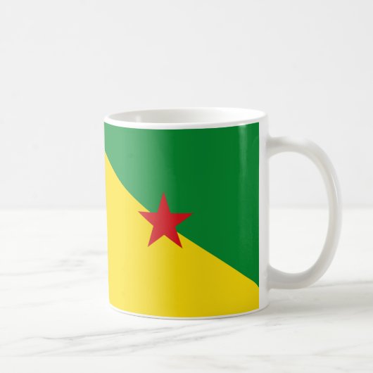 ギアナフランスの州旗セラミックマグカップ コーヒーマグカップ (右)