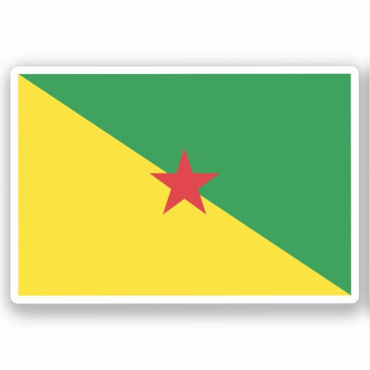 ギアナフランスの州旗 シール (正面)