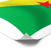 ギアナフランスの解放国旗のポスタープリント ポスター (角)
