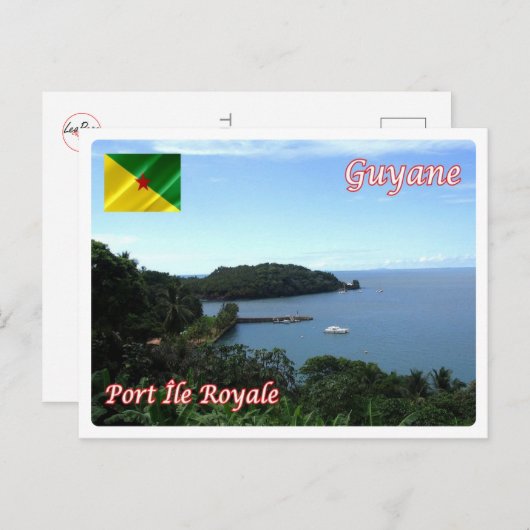 ギアナフランスの – ポートアイルロイヤル – ポストカード (正面/裏面)