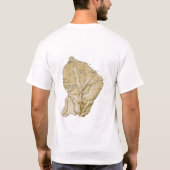 ギアナ旗+地図+テキストTシャツ Tシャツ (裏面)
