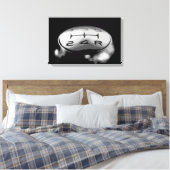 ギアノブのラグジュアリースポーツカーシンプルデザイン キャンバスプリント (インサイチュ (寝室))