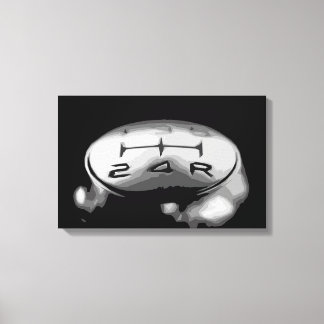 ギアノブのラグジュアリースポーツカーシンプルデザイン キャンバスプリント