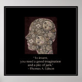 ギアヘッドトマス・エジソン引用文 ポスター (正面)