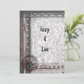 ギアヘッド スカル ロカビリー グランジ ゴス ウェディング 招待状 (スタンド正面)