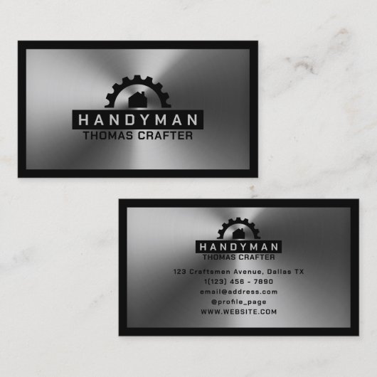 ギアホイールハウスロゴ 名刺 (正面/裏面)