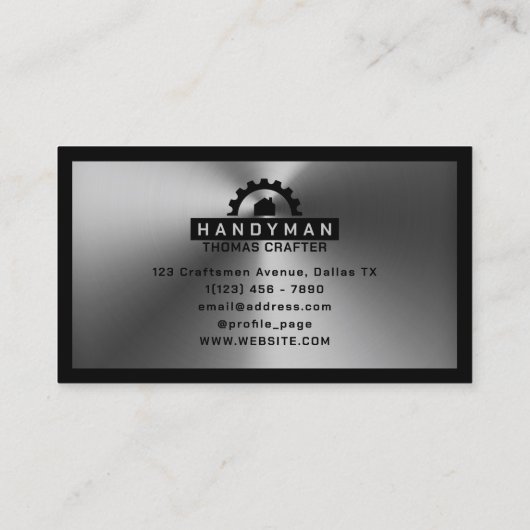 ギアホイールハウスロゴ 名刺 (裏面)