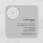 ギアホイール03 – 白(黒) スクエア名刺 (裏面)