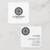 ギアホイール05v2 – 白黒正方形 スクエア名刺 (正面/裏面)