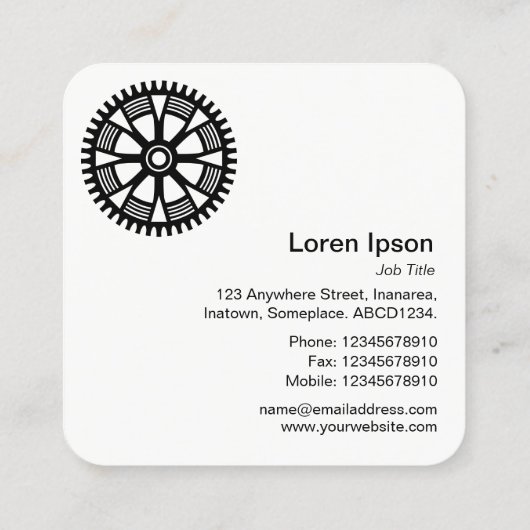 ギアホイール05v2 – 白黒正方形 スクエア名刺 (裏面)