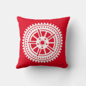 ギアホイール – 複合10スポーク – 赤の上に白 クッション (裏面)