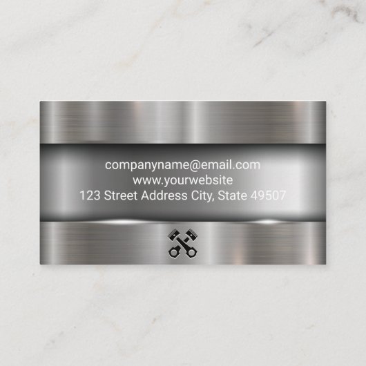 ギアレンチロゴ | メタリック背景 名刺 (裏面)