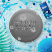 ギアロボット未来的クールおもしろい誕生会 ペーパープレート (パーティー)