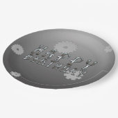 ギアロボット未来的クールおもしろい誕生会 ペーパープレート (アングル)