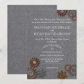 ギアーズ インダストリアル スチール グレー 招待状 (正面/裏面)