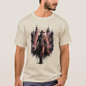 ギア上のフロンティア – Steampunk Cowboy Tシャツ (正面)