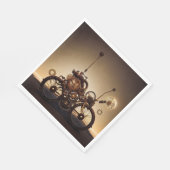 ギア付きのスチームパンク自転車 スタンダードランチョンナプキン (角)