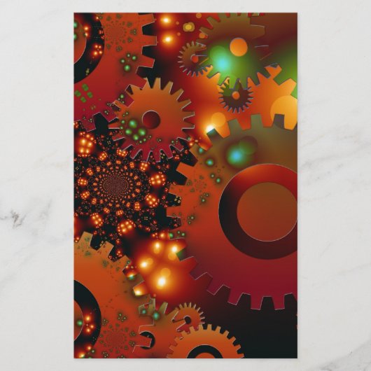 ギア時計事務所デザインデジタルアートデスティニー 便箋 (正面)