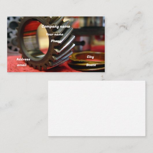 ギア機械部品 名刺 (正面/裏面)