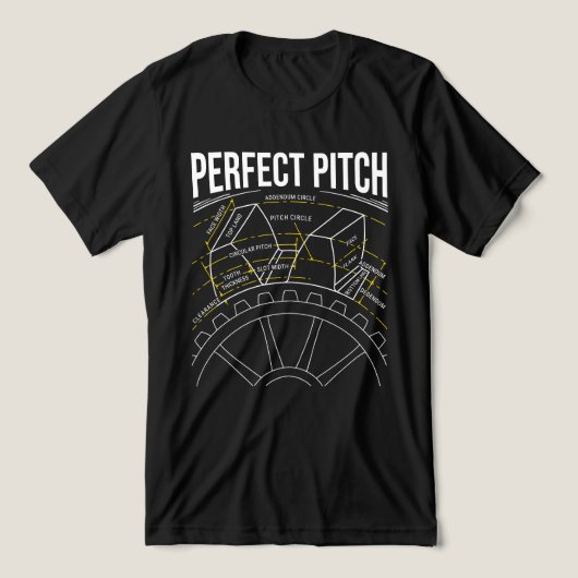 ギア歯の解剖学 – Perfect Pitch Edition トライブレンドTシャツ (デザイン正面)